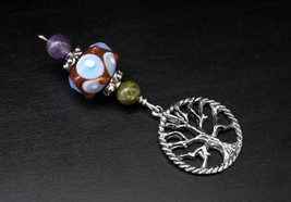 Amethyst and Unakite Milky Way Tree of Life Blessingway Bead - Baby shower gift, - £12.78 GBP