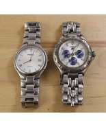 Lot of 2 Fossil Men&#39;s Stainless Steel Watches Blue Arkitek for PARTS/REPAIR - €12,61 EUR