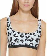 MSRP $68 Dkny Leopard-Print Bikini Top Block Leopard Light Blue Size Large - €26,28 EUR