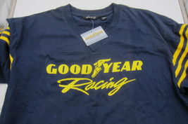 NWT BAW Athletic Wear Goodyear Racing Dark Blue and Yellow T-Shirt XL - $35.99