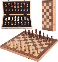 15&quot; Wooden Chess Sets for Adults Portable Folding Chess Game Board Set Gift for  - £35.44 GBP