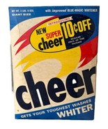 Vintage 1967 CHEER Blue-Magic Whitener Detergent. UNOPENED Box Giant Siz... - $74.76