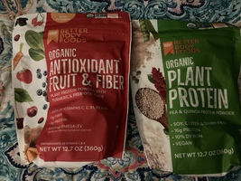 Set of 2: Better Body organic Fruit protein powder &amp; plant protein powder - £43.94 GBP
