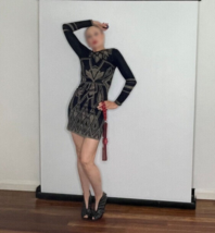 Sexy Gold Black Dress Cocktail DresS, oFFERS! - $264.22