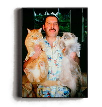 Rare Framed Vintage Freddie Mercury with his cats Photo. Jumbo Giclée Print - $19.19