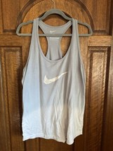 Nike Gray and White Ombré Slim Fit Racerback Tank Top XL - £10.46 GBP