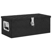 Storage Box Black 70x31x27 cm Aluminium - £87.66 GBP