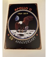 Apollo 11 50th Anniversary Metal Sign NASA Moon Landing Wall Art - $19.30