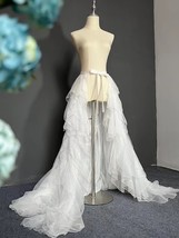 White Wedding Detachable Tulle Maxi Skirt Custom  Plus Size Bridal Tiered Skirt image 4