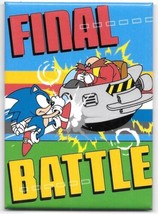 Sonic the Hedgehog Game Final Battle w/ Dr Eggman Refrigerator Magnet NEW UNUSED - £3.13 GBP