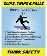 Slips, Trips and Falls Safety poster, for Business and Office, Wall Art - $18.69 - $25.23