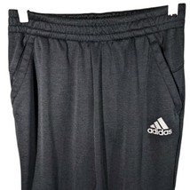 Adidas Mens Joggers Small Tapered Jogging Pants Ankle Zip Dark Gray Black 27x31 - £22.53 GBP