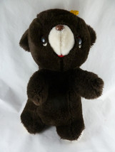 Vintage 1976 GUND Luv Me Dark Brown Rattle Teddy Bear Made in Japan 15.5&quot; - £18.93 GBP