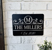 Engraved Personalized Custom Name House Home Address Welcome Sign Metal 10x7 - £20.40 GBP