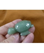 Y-TUR-SE-739 Green Aventurine SEA TURTLE gemstone figurine love turtles ... - $34.28 CAD