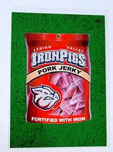 2016 Topps MLB Baseball Wacky Packages Iron Pigs Pork Jerky Green Grass Parallel - $5.95