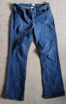 Ladies Jaclyn Smith Size 14 Jeans Bootleg Cut High Rise Medium Dark Blue... - $14.99