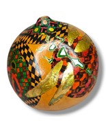 Vintage Handpainted Gourd Colorful Southwestern Dragonfly Ladybug 6&quot; - £19.71 GBP