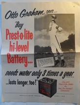 Otto Graham Vintage Newspaper Ad Prest-O-Lite Battery Cleveland Browns Quarterba - £10.02 GBP