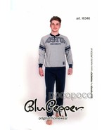 Pajamas Seraph Boy Long Sleeve Cotton Interlock Blu Pepper Art. I6346 - £23.92 GBP
