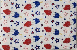 Peva Vinyl Tablecloth 52&quot;x 70&quot; (4-6 Ppl) Oblong, Patriotic Colored Ice Pops,Kane - £11.86 GBP