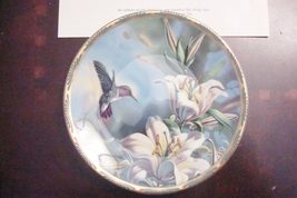 Pickard Collector Plate The Ruby Throated Hummingbird and Lilies Nib Original - £29.94 GBP