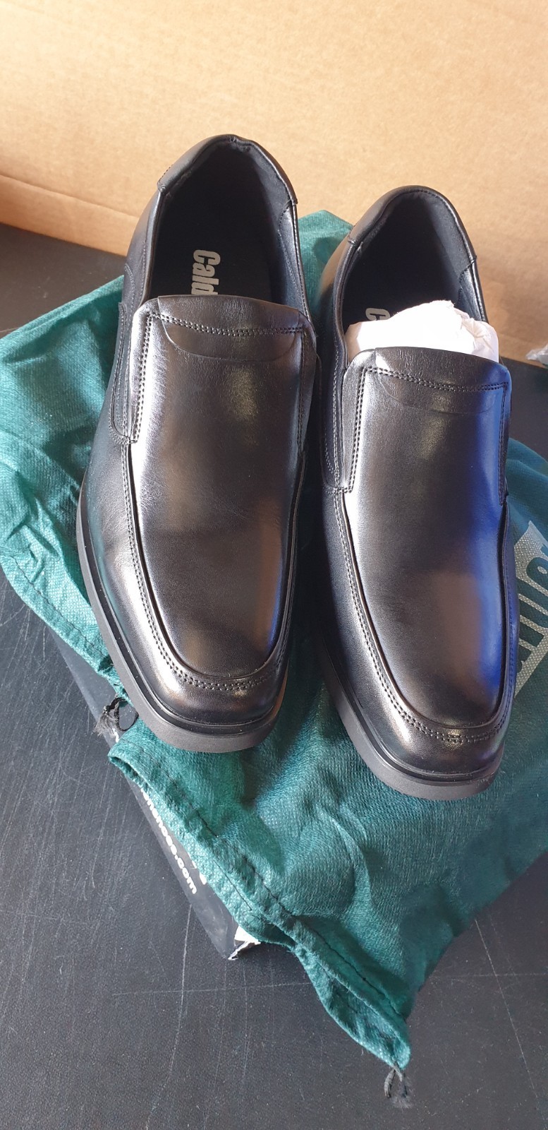 Calden 2.8 Inches Taller Elevator K312318 Men's 8 Dress Shoes Black Loafers Item image 2