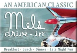 New Mel&#39;s Drive In An American Classic Decorative Metal Refrigerator Magnet - £2.63 GBP