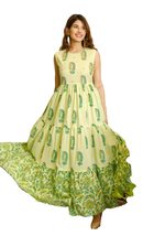 Traditional Jaipur Beautiful Cotton Frock Gown for Girls &amp; Women Festive Party O - £31.41 GBP