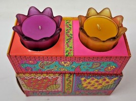 Vintage Retro Avon Floral Medley 2 Perfumes Candles in Holders NIB U95 - $14.99