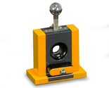 Bey-Berk Cigar Cutter W/Drawer Yellow &amp; Carbon Fiber Color - £97.48 GBP