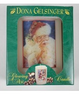 DONA GELSINGER SANTA CHRISTMAS CANDLE GLOWING ART GLOWS WHEN LIT HOLIDAY... - €20,62 EUR
