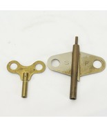 Brass Butterfly Clock Key and Smaller Clock Key - $11.75