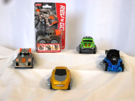 REV &#39;N GO Stunt Garage Replacement Racecars 5 Cars Blue Green Gra Gold +... - $14.85