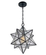 Star Black 1 Light Pendant Ceiling Light - £125.03 GBP