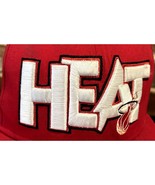 RARE! New Era Hardwood Classics HWC NBA Miami Heat Snapback Spell Out Red - $25.60