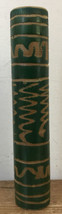 Vtg Green Carved Wooden Rain Stick Instrument - £773.10 GBP