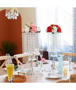 10Pcs 21.88&quot; Height Elegant Centerpieces with Chandelier Crystals Metal ... - $219.52 CAD
