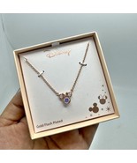 Disney Minnie Mouse Gold Flash Plated Necklace Rose Gold NEW - $462.28 MXN
