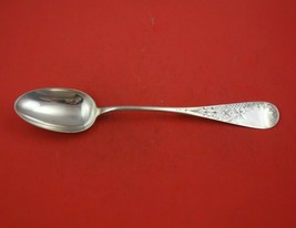 Antique Lily Engraved by Whiting Sterling Silver Stuffing Spoon w/Button 11 7/8&quot; - £395.87 GBP
