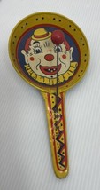Vintage Metal Lithograph Kirchhof Clown Face Frying Pan Rattle Noisemaker - £7.58 GBP