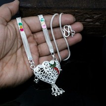 Süß Indisch Sterlingsilber Mangalsutra Damen Halskette Geschenk für Wife - £40.24 GBP