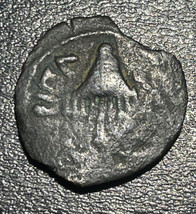 41-42 Ad An 6 Judée Hérode Agrippa I AE Prutah Widow&#39;s Mite 2.26g Parapluie Coin - £23.48 GBP