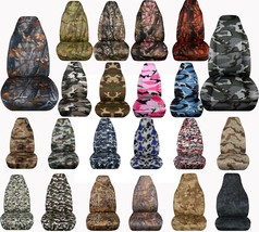 Front set Car seat covers Fits Chevy S10 trucks 94-04 BUCKET SEATS  Camouflage - £58.01 GBP