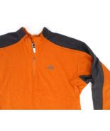 The North Face Men&#39;s 1/4 Zip Fleece Pullover L Orange and Gray - £13.86 GBP