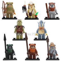 8pcs/set Star Wars Movies Ewok Warrior Watto Chief Chirpa Wicket Minifigures Toy - £13.36 GBP