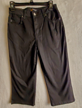 Lee Capri Jeans Womens Size 4 Black Denim Mid Rise Pockets Belt Loops Pu... - £15.69 GBP