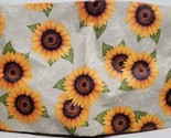 Peva Vinyl Fitted Tablecloth w/soft flannel back,48&quot;x68&quot; Oval,SUNFLOWERS... - £14.07 GBP