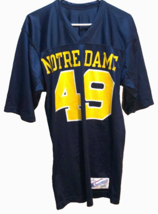 Notre Dame Fighting Irish #49 NCAA Vintage 80s 90s Champion Nylon Blue Jersey S - £53.08 GBP