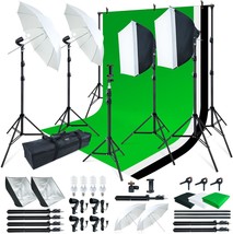 Black, White, And Green Background Screen With 3 Color Backdrops Are Inc... - £162.98 GBP